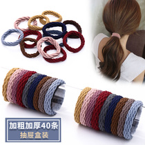 Korean thick rubber band head rope high elastic rubber band Hairband tie hair without seam simple girl hair rope headwear