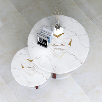 Round table tablecloth waterproof and oil-proof disposable pvc table mat light luxury Nordic style coffee table mat home thick anti-hot