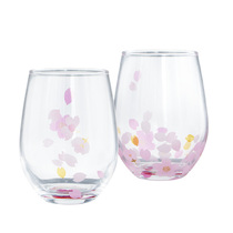(Live spike)Glass cup (Cherry blossom)
