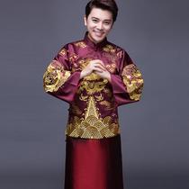 Xiuhe clothing male groom clothing Chinese wedding dress dragon and phoenix jacket Tang suit men Xiuhe mens wedding show and