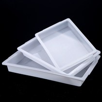 Commercial storage fresh-keeping box Rectangular plastic box White fresh-keeping box Ice tray storage box Lidless ice box Ice basin