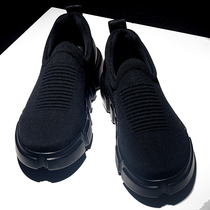  Spring and summer mens shoes breathable one-pedal lazy shoes Loafers Black soft-soled mens shoes mens all-match casual shoes