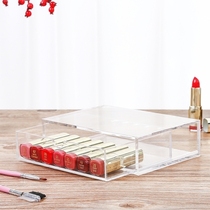 Transparent acrylic desktop single layer storage drawer jewelry makeup powder combination box storage box flip cover