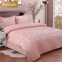 Ramada pure cotton spring pastoral style cotton four-piece set embroidered sheets spring and autumn universal bedding set