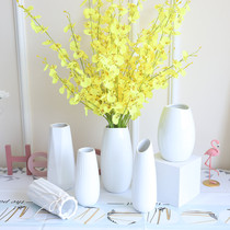  Nordic modern simple white ceramic vase Home living room decoration decoration flower arrangement flower decoration
