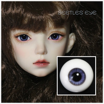 (Dolly Planet) BJD baby with handmade glass eyes blue purple iris light gray outer ring S-14