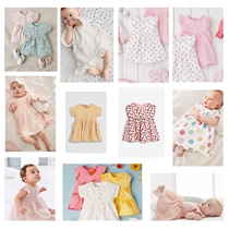 (spot) UK next baby girl baby full moon Grace BAO WEN short sleeve one-piece dress 3 months -2