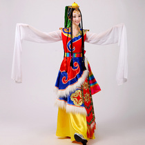 Tibetan dance costumes performance clothes womens sleeves Tibetan robes Mongolian performance clothes Tibetan minority dance clothes