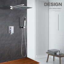 Kashitto all copper concealed shower set embedded in wall type pressurized rain shower shower cold and hot buried wall mixing valve