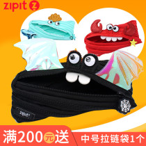 ZIPIT translucent zipped pen bag student children with bizarre pen case large capacity containing package glasses bag