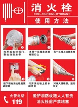 How to use fire extinguisher Fire safety tip board How to use fire hydrant Logo sign tip sticker