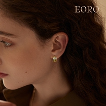 EORO sterling silver geometric high-grade sense earrings womens net red 2021 summer new trend earrings retro port taste earrings