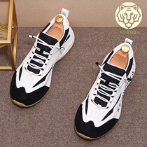 European Station Mens Shoes 2021 Spring New 100 Hitch Outdoor Shoes Genuine Leather Han Version Trendy Breathable Casual Sneaker Men