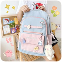 School Bag Female Elementary School Childrens Cute Teenage Girl Hearts Nets Red Design Sensation Small crowdDay College Winds Little Fresh Girl