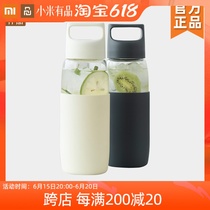 Anecdote accompanying glass cups portable creative minimalist sports water glass lovers mens and womens tea septuality large capacity with the hand cup