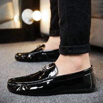 Summer trend of soybean shoes lazy people a lazy mans casual paint bright skin shoes