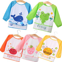 Baby eating coat autumn and winter thin boys and girls bibs waterproof baby anti-dressing children painting apron