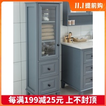 Modern bathroom side cabinet toilet light luxury storage storage cabinet toilet side cabinet cabinet living room floor standing Cabinet