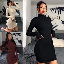 Winter Clothes Sexy Women Bandage Dress long sleeve hip Dress bottoming