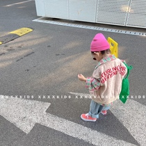 xxxxkids 2021 Fall - Closed New Han Girl Sweater Childrens Letter Single Rubber Vest