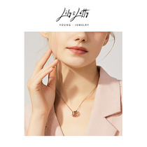 (Buy one free) LilyLotty necklace female Roman feelings hollow three ring Roman necklace birthday gift