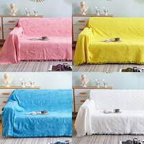 Nordic solid color sofa towel ins sand release full cover net red blanket single simple sofa cover sofa cushion cover cloth cover