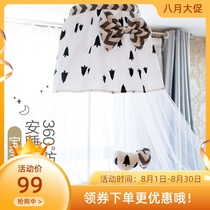 Childrens crib mosquito net with bracket Newborn baby anti-mosquito cover foldable lifting child princess bb mosquito net