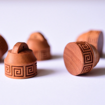 Seal Old Mountain Sandalwood Hand-carved Scale Seal Calligraphy Pen Idle Seal Can Be Engraved Gift Text Play Wood