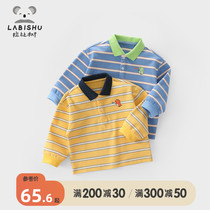 Rabbi Tree Boy Clothing Boy Collider Polo Polo Shirt 2022 Spring Dress Children Long Sleeve Blouse Blouse Baby Handsome
