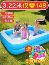 Children pool thickened blowing summer swimming pool balcony baby children simple small large water play baby Summer