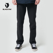 BLACKYAK Bleiac mens winter thick grip suede pants casual business long pants warm elastic WCM625