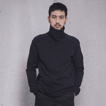 Infinite non-cycle-hand original 2021 new mens pure color Tide brand cotton wool ring vertical cut encircling collar sweater e