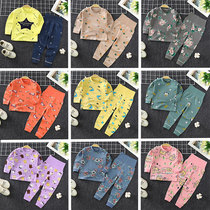 Childrens underwear suit pure cotton male and female child baby boy Home Sleeping Clothes High Waist And Belly Pants Autumn Clothes