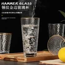 Japanese Phnom Penh glass home transparent heat-resistant water cup set creative cocktail juice drink hammer Cup