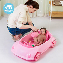 Car baby bathing basin newborn baby bathing basin can sit down and shower basin children children bath tub large household