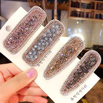 Tassel hairpin Korean Rhinestone word clip ins full diamond bangs clip Side hair card with diamond edge clip Hair accessories