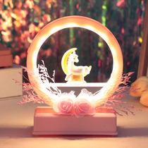 Girl heart Net red unicorn star night light romantic room decoration surprise birthday gift small light