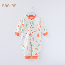 Small Shells Baby Boy Clothing One-piece Clothes Pure Cotton Autumn Clothing New Male Baby Toddlers Climbing Clothes Girl Spring And Autumn Khaclothes