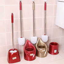 (Stainless steel toilet brush) Creative stainless steel toilet brush with base toilet brush