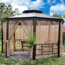 Outdoor Wrought iron gazebo Villa courtyard awning Activity leisure Peng Octagonal pavilion Outdoor luxury Roman tent