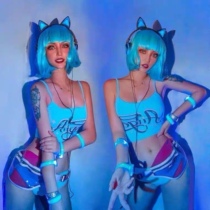 Nightclub sexy bikini gogo interactive costumes bar ds dance costumes non-refundable