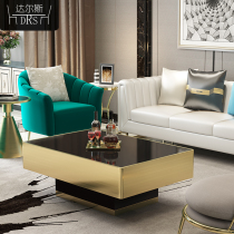 Light luxury coffee table simple modern coffee table Nordic model room living room coffee table sales department creative Net black tea table