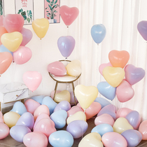 Love Macaron color balloon decoration wedding wedding room New house Birthday party steam stadium scene decoration Wedding supplies