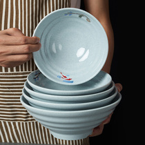 Top Noodle Gallery Special Noodle Bowl Soup Bowl Imitation Porcelain Tableware Plastic Bowl Dense Amine Resin Spicy Hot Bowl Commercial 10