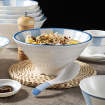 Top Gometamide Noodle Gallery Special Bowl Commercial Imitation Porcelain Tableware Creative Bowl Powder Bowl Mix Noodles Bowl plastic Spicy Hot Bowl