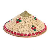 Handicrafts grass weaving and dancing bamboo weaving stage performance fighting hats props hollow hat