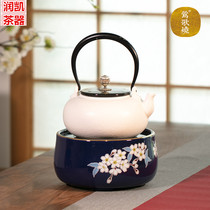 Taiwan Yingge burning electric pottery stove tea maker household tea stove iron pot silver pot pottery pot special silent water boiler tea set