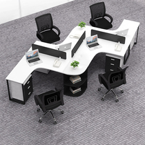 Creative Staff Desk 2 46 Four Persons A Minimalist Modern Steel Frame Station Table Staff Table Screen Computer Desk Sub