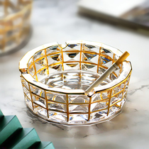 Nordic style creative crystal glass ashtray Household furnishings Living room office KTV bar large ashtray