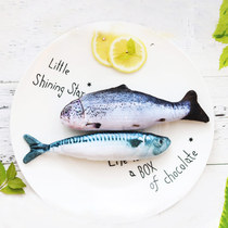 Cat fish funny cat toy cat supplies catnip grass carp pet plush simulation sea salmon